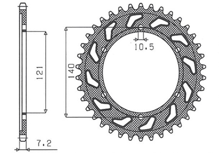 Zębatka Tylna Sunstar SUNR1-4536-45