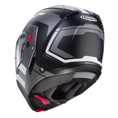 Kask Szczękowy Motocyklowy CABERG FLIP-UP HORUS X ROAD BLACK GREY WHITE
