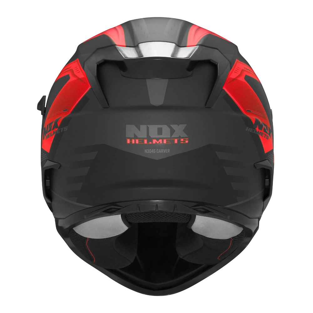 Kask integralny motocyklowy NOX N304 CARVER Czarno-czerwony