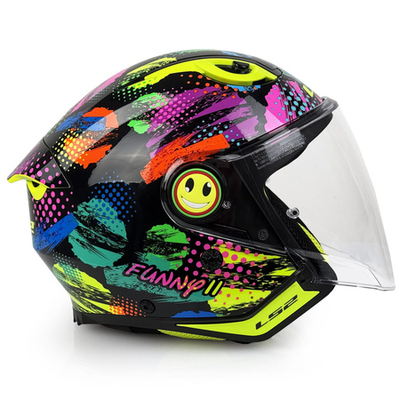 Kask Otwarty LS2 OF622 FUNNY JOY S kolorowy błyszczący