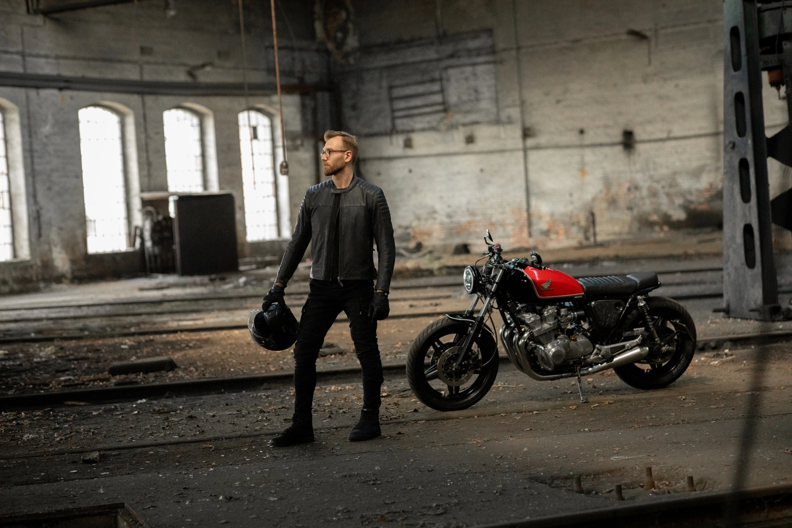 Kurtka skórzana motocyklowa SECA WANTED II Czarna