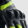 Skórzane rękawice motocyklowe REBELHORN VIPER BLACK GREY FLUO YELLOW