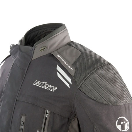 Kurtka Motocyklowa Męska BUSE HIGHLAND II Black/Grey