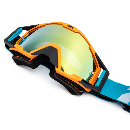 GOGLE IMX ENDURO OFFROAD SAND 2 SZYBY ORANGE BLUE WHITE