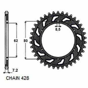 Zębatka Tylna Sunstar SUNR1-2103-52