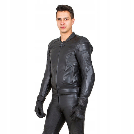 RST CZARNA MOTOCYKLOWA KURTKA SKÓRZANA GT CE BLACK XL