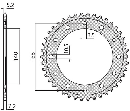 Zębatka Tylna Sunstar SUNR1-4656-47