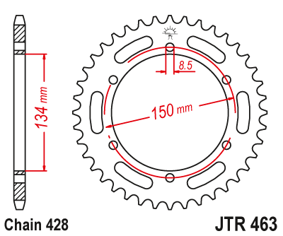 Zębatka Tylna JT JTR463.48