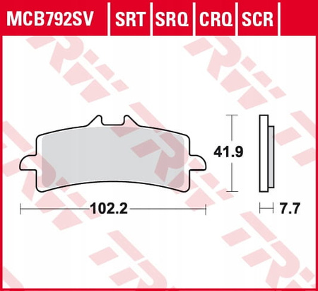 Klocki Hamulcowe TRW MCB792SV