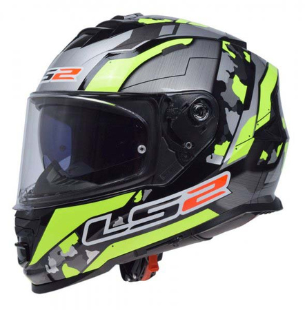 Kask integralny LS2 FF800 STORM II CYBORG H-V YELL GREY
