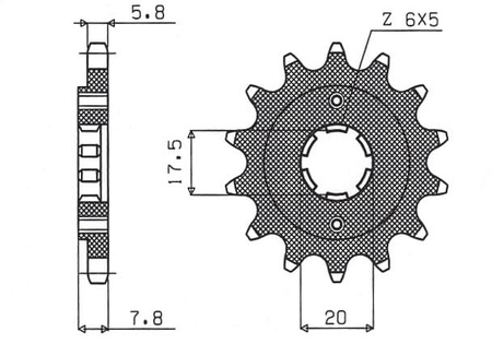 Zębatka Przednia Sunstar SUNF391-13