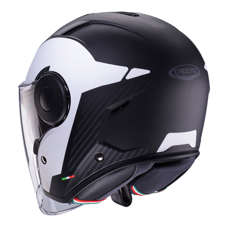 Kask Otwarty Motocyklowy CABERG JET SOHO MILANO WHITE BLACK