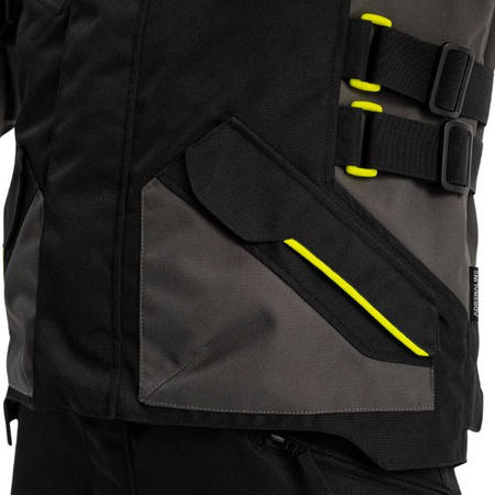 Kurtka Męska Tekstylna ADRENALINE BERGEN GREY FLUO