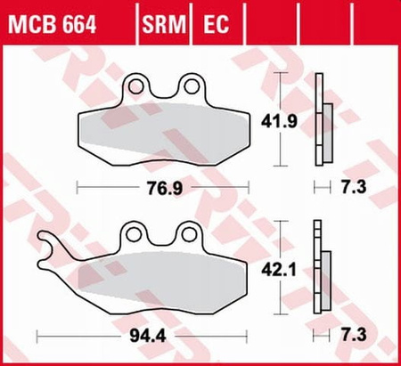 Klocki Hamulcowe TRW MCB664