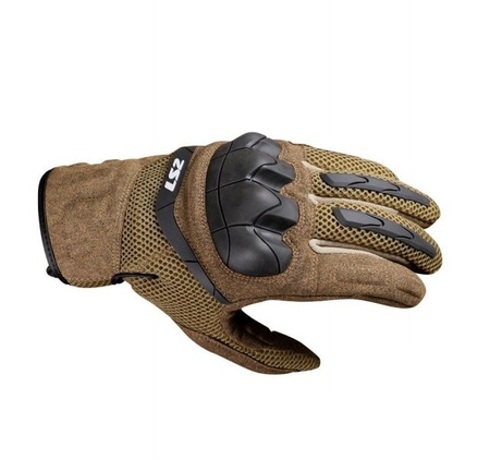 Rękawice Męskie Motocyklowe LS2 KUBRA BROWN