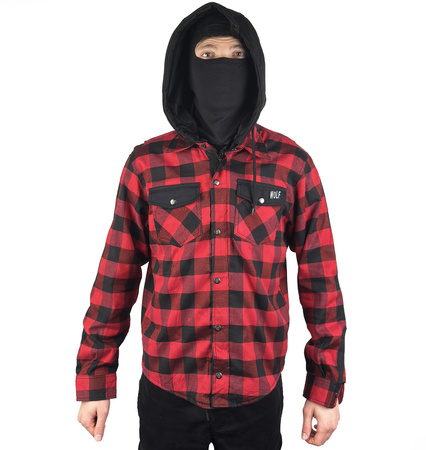 Koszula Motocyklowa WOLF LS02 HOOD RED