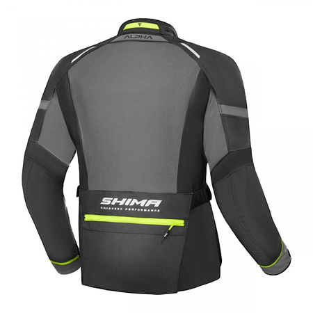 Kurtka Motocyklowa Męska SHIMA ALPHA MEN BLACK FLUO