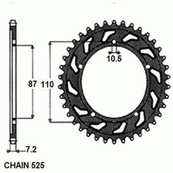 Zębatka Tylna Sunstar SUNR1-4386-47