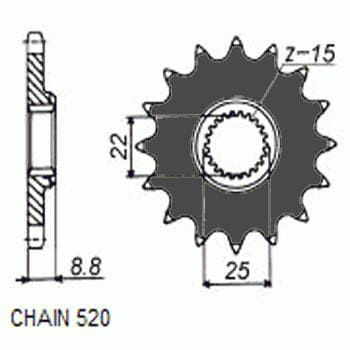 Zębatka Przednia Sunstar SUNF357-13