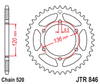 Zębatka Tylna JT JTR846.40