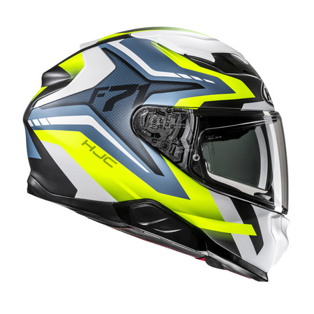 Kask integralny HJC F71 FES YELLOW BLUE