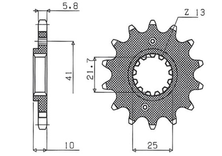 Zębatka Przednia Sunstar SUNF387-14
