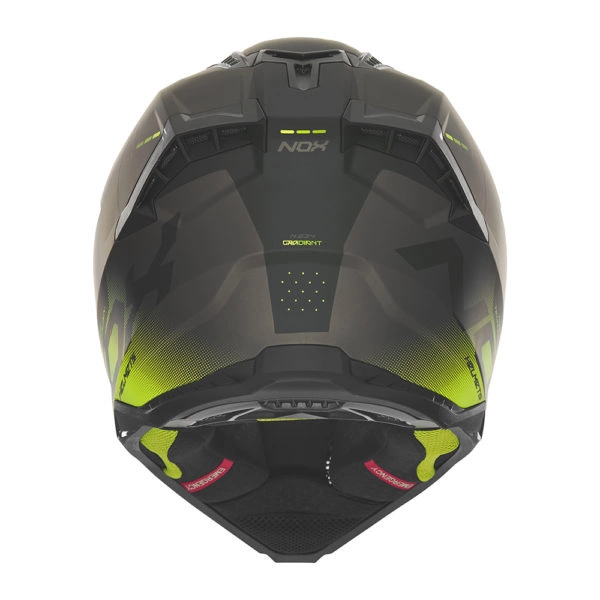 Kask off-roadowy motocyklowy NOX N634 GRADIANT Czarno-żółty fluo
