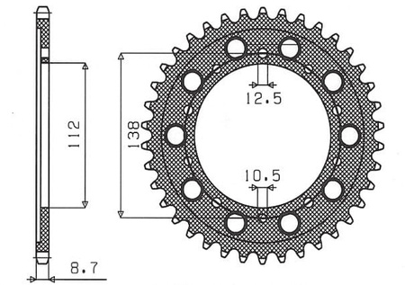Zębatka Tylna Sunstar SUNR1-5485-41