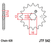 Zębatka Przednia JT JTF542.10