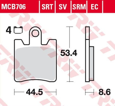 Klocki Hamulcowe TRW MCB706SRM