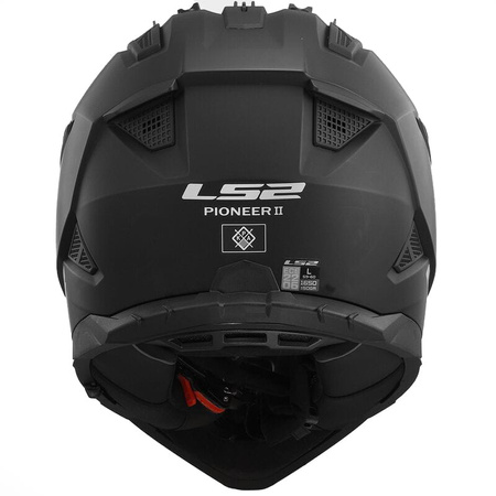 Kask Motocyklowy Adventure LS2 MX702 PIONEER II BLACK MAT czarny matowy