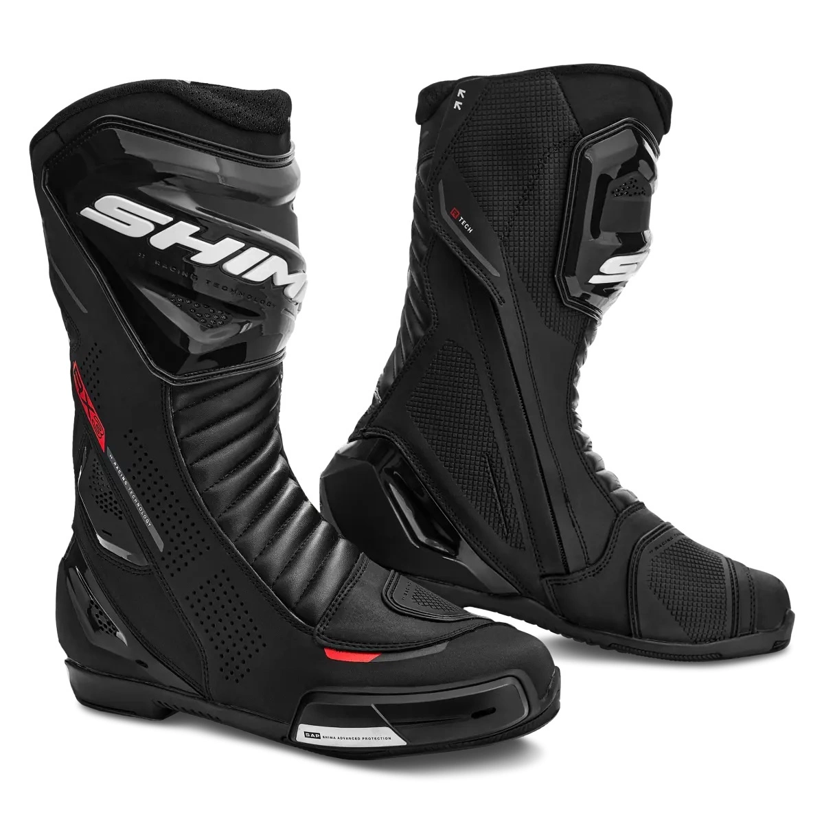 Buty Motocyklowe SHIMA RX-3 Czarne Czerwone