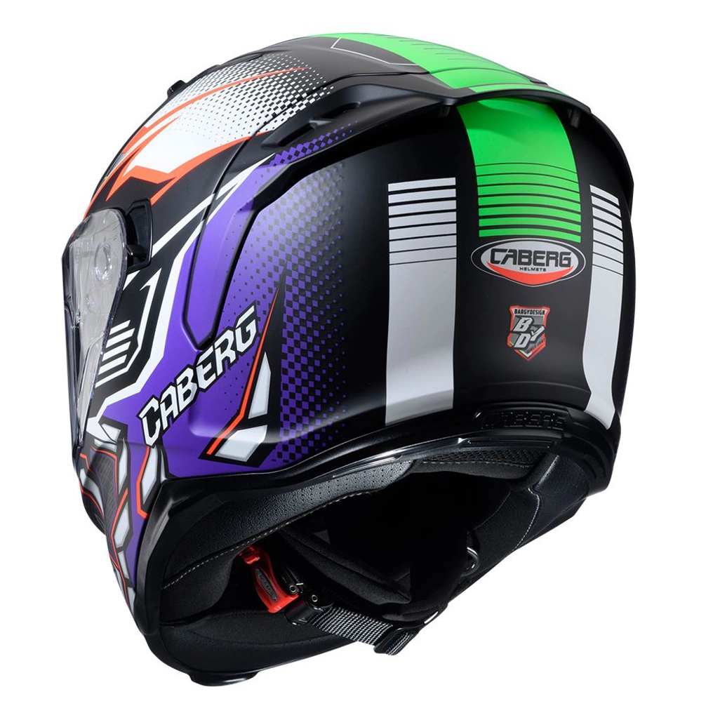 Kask integralny motocyklowy CABERG AVALON X GURKHA Czarno-pomarańczowo-fioletowy