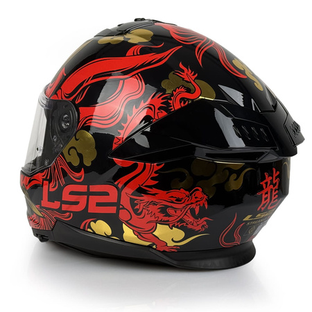 Kask Motocyklowy LS2 FF808 STREAM II DRAKO czarny czerwony