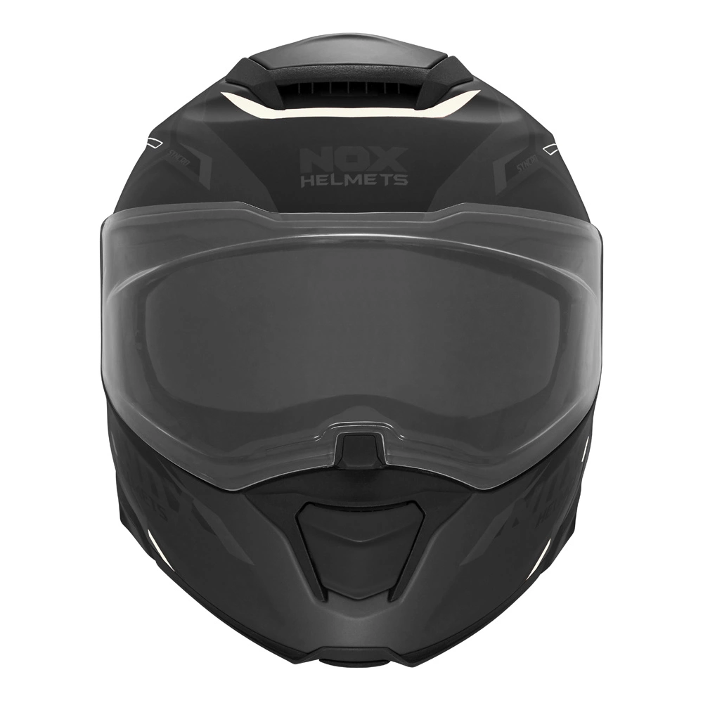 Kask szczękowy motocyklowy FLIP-UP NOX N967 SYNCHRO Szaro-czarny