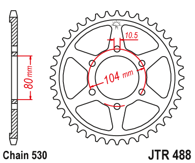 Zębatka Tylna JT JTR488.38