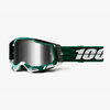GOGLE 100 PROCENT CROSS/ENDURO RACECRAFT 2 MILORI CZARNY ZIELONY SZYBA SREBRNE LUSTRO