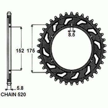 Zębatka Tylna Sunstar SUNR1-3685-48
