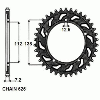 Zębatka Tylna Sunstar SUNR1-4483-43