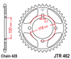 Zębatka Tylna JT JTR462.50