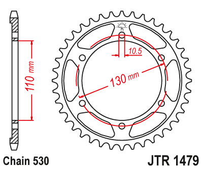 JT ZĘBATKA TYLNA JTR1479.47ZBK
