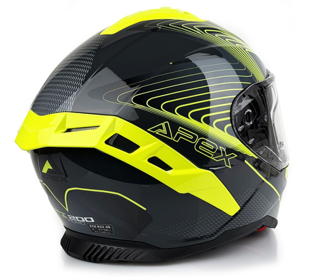 Kask Integralny Apex FI200 MADRID GREY/YELLOW