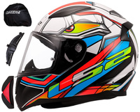 Kask integralny LS2 FF353 RAPID II XDRON WHITE ORANGE