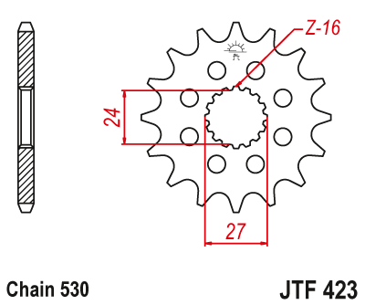 JT ZĘBATKA PRZEDNIA JTF423.17RB