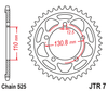 Zębatka Tylna JT JTR7.45