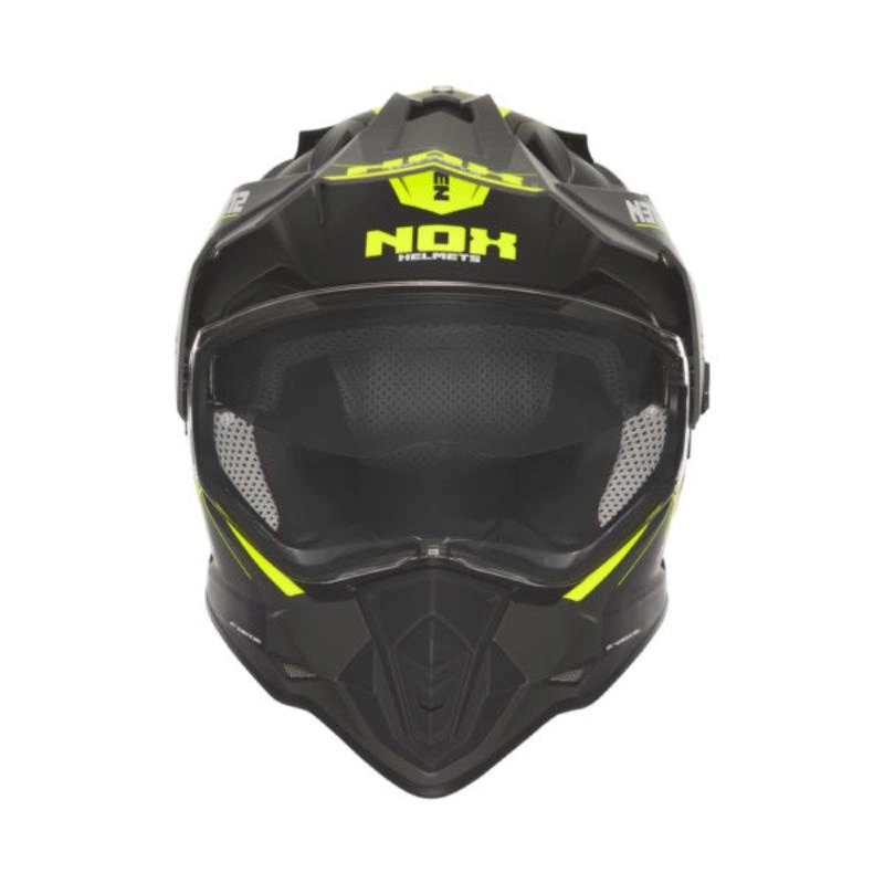 Kask off-roadowy motocyklowy NOX N312 Czarno-żółty