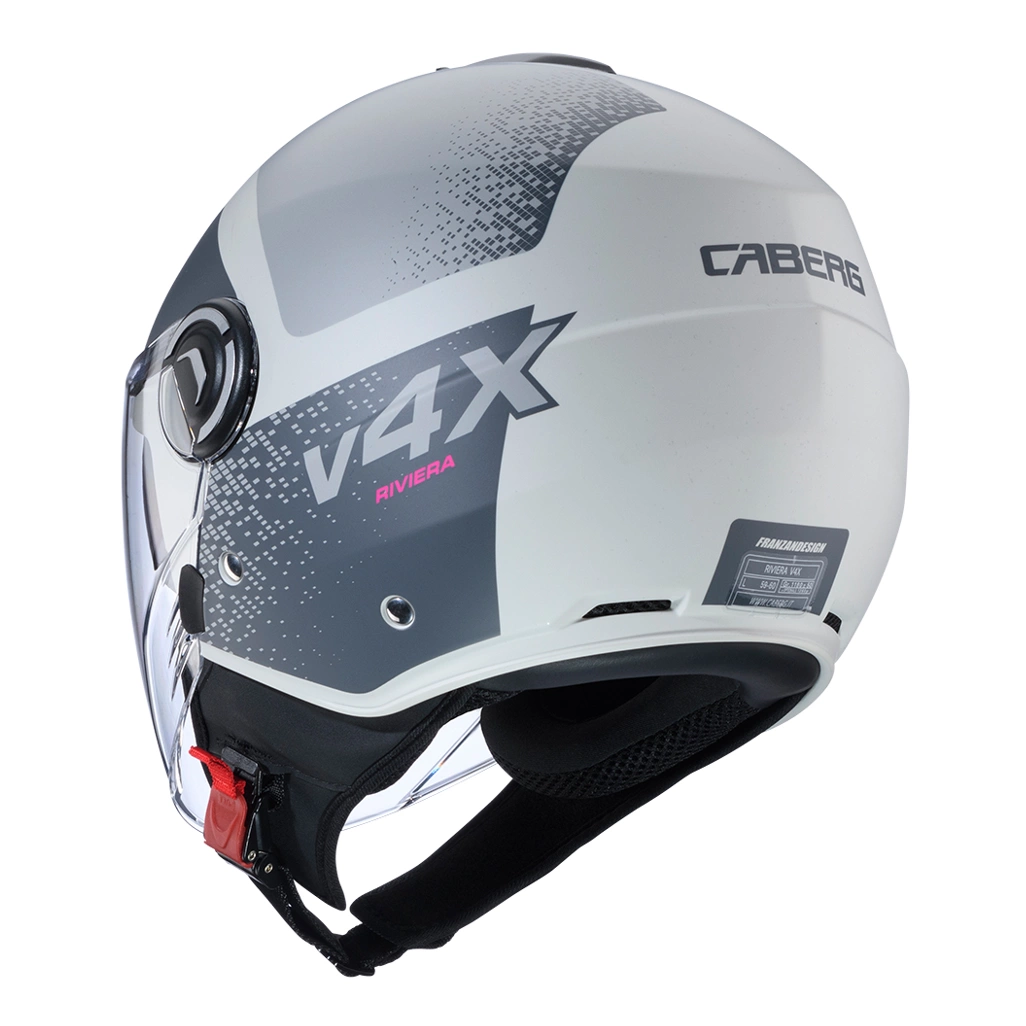 Kask otwarty motocyklowy CABERG RIVIERA V4X ALPHA Szary Antracytowy mat