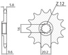 Zębatka Przednia Sunstar SUNF110-14