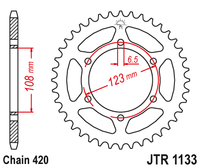 Zębatka Tylna JT JTR1133.52