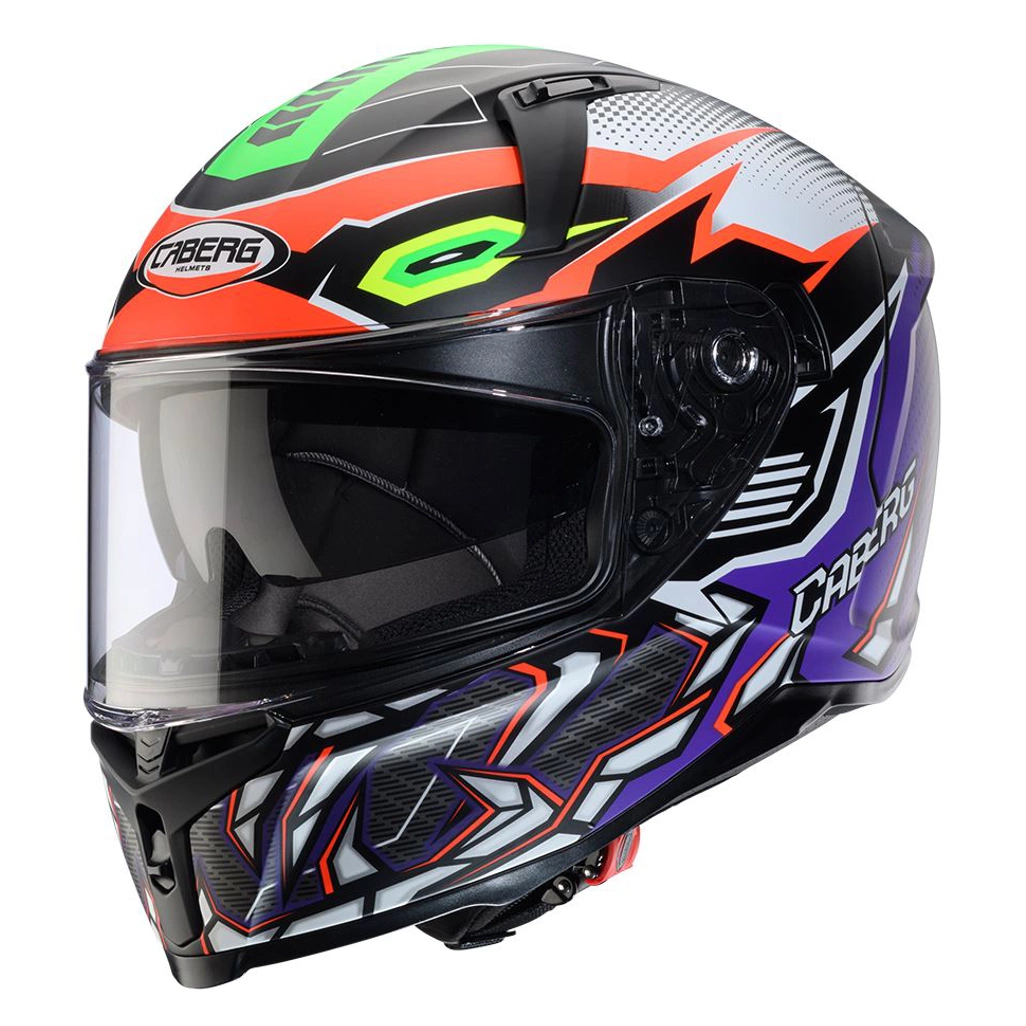 Kask integralny motocyklowy CABERG AVALON X GURKHA Czarno-pomarańczowo-fioletowy